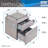 Techni Mobili Rolling File Cabinet with Glass Top, Grey