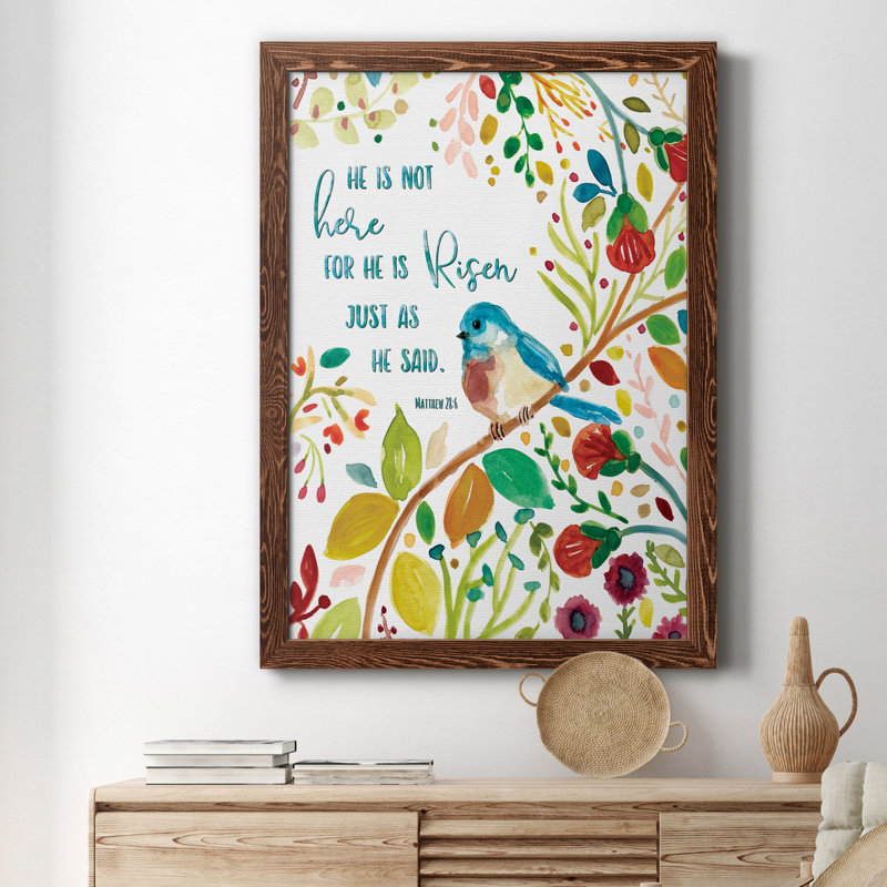 He Is Risen - Peinture sur toile encadrée, H 31,5 po x l 23,5 po x P 1,5 po, Érable