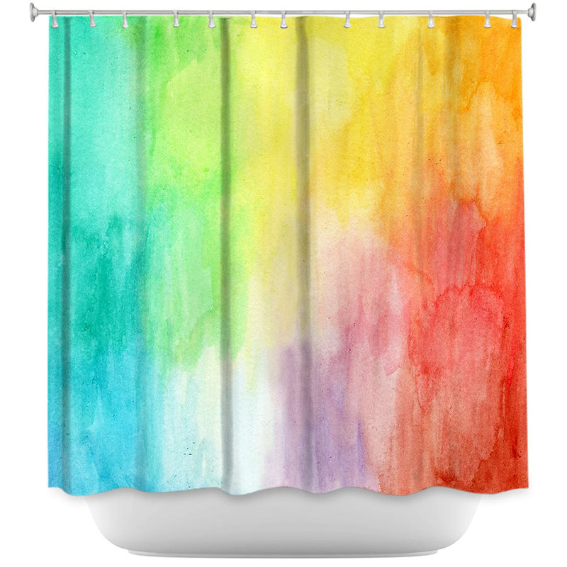 Rideau de douche simple en arc-en-ciel artsy
