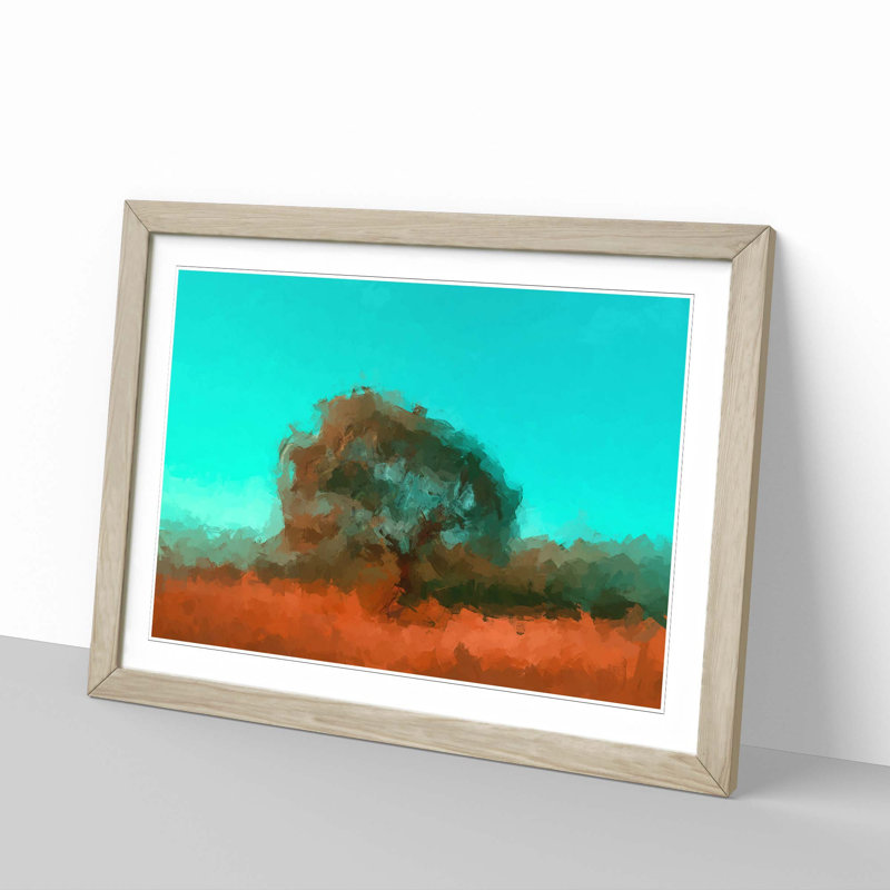 Gazing at the Tree in Abstract - Framed Print, 62cm H x 87cm W x 2cm D, Oak Framed