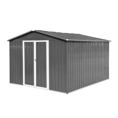 Metal Outdoor Storage Sheds 10Ftx12ft , Grey
