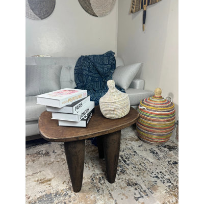 Extra-Large Senufo Hand-Carved Wooden Stool – African Tribal Side Stool, End Table, Or Bench