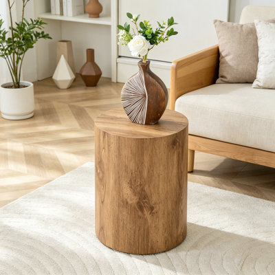 Table de bout ronde avec base robuste