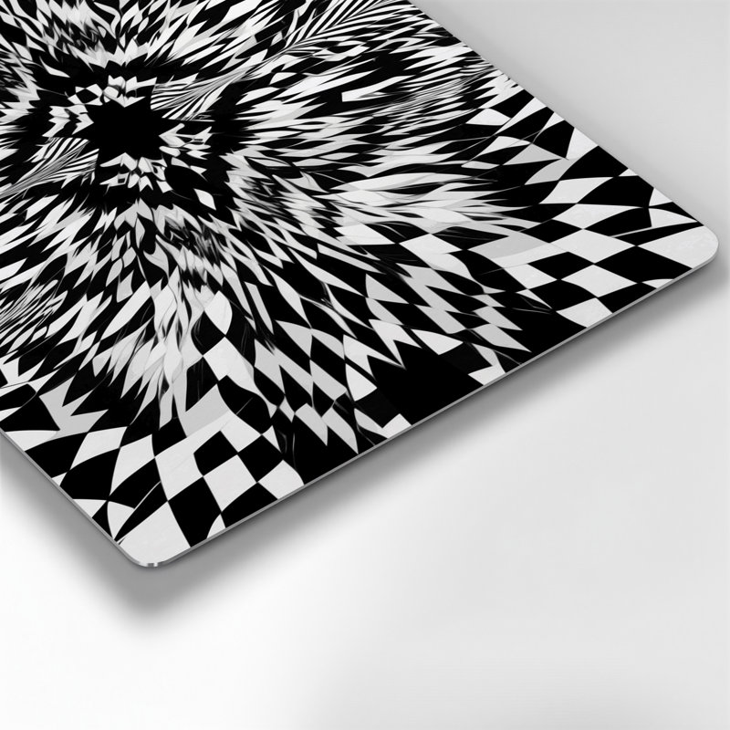 Art mural noir Op Art 1