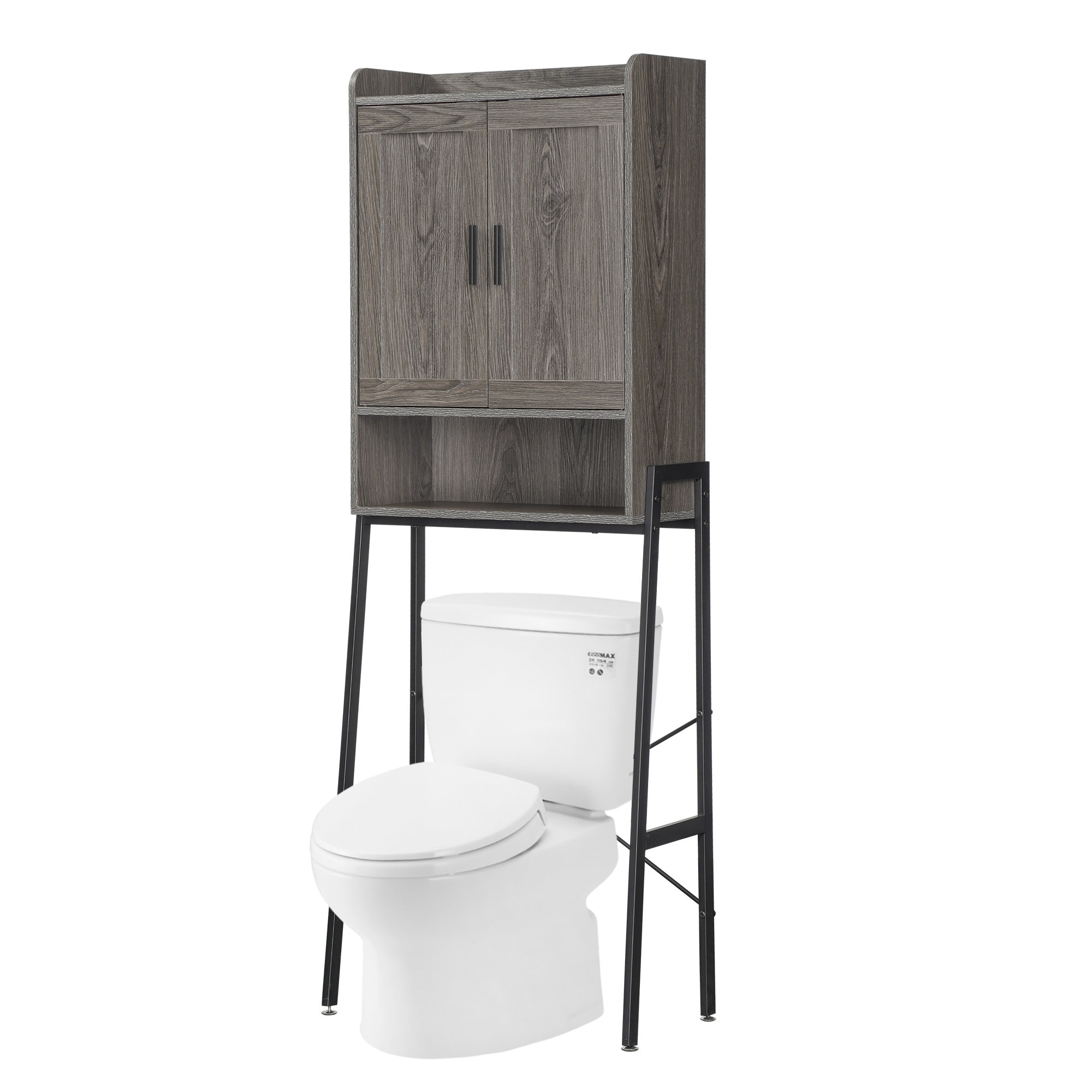 Daphny Solid Wood Freestanding Over-the-Toilet Storage Ebern Designs