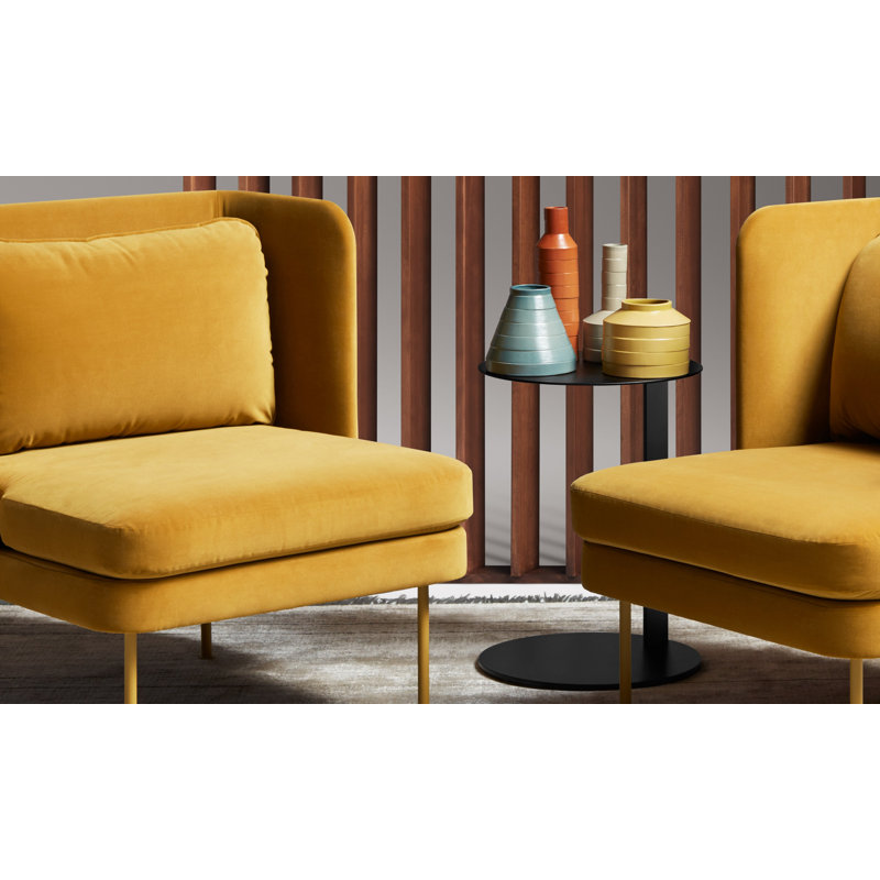 Note End Table, 25" H x 16" W x 16" D, Black