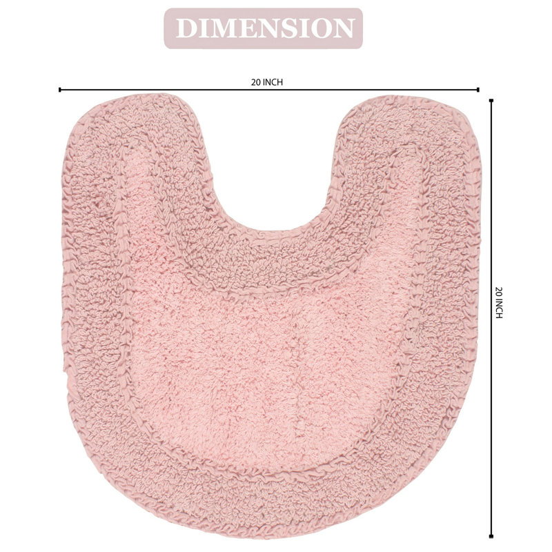 Tapis en coton Concetta, Rose