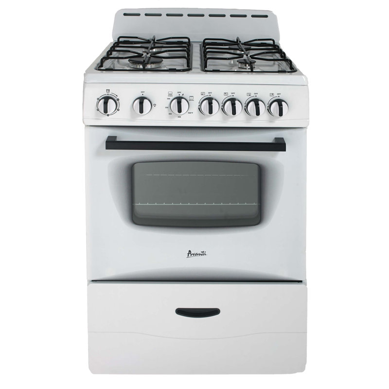 Avanti 24" Compact Gas Range Oven, White
