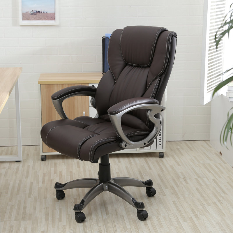 Fauteuil de direction Inglestone Common, Similicuir brun