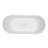 Kingston Brass Arcticstone 68-Inch Solid Surface Oval Double Slipper Pedestal Tub with Drain (No Faucet Drillings)-64437919