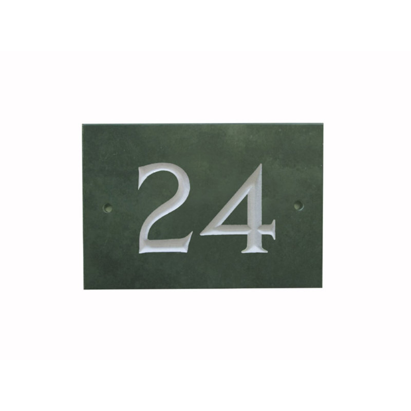 Odacia 10cm H Stone House Number, Green, 24