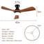 Ventilateur de plafond 42 po avec télécommande et ensemble d'éclairage inclus