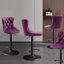 Tabourets de bar modernes et rembourrés en velours pivotant noir (ensemble de 4)-1336574020-1328290078