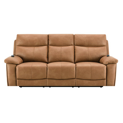 Power Motion Sofa With USB Charging, Adjustable Headrest, And Lumbar Support For Ultimate Comfort.