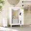 Meuble-lavabo simple 20 po avec plateau en bois manufacturé Shirou-1756506193