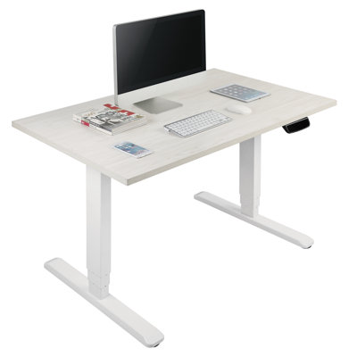 ErgoMax Dual Motor Electric Standing Desk Frame, Height Adjustable Sit Stand Desk Base 24.5”–50”, 3 Memory Controller, Heavy Duty Steel Frame 225 lbs, Black (Tabletop Not Included)