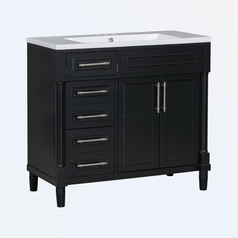 Myslym 36'' Single Bathroom Vanity with Top