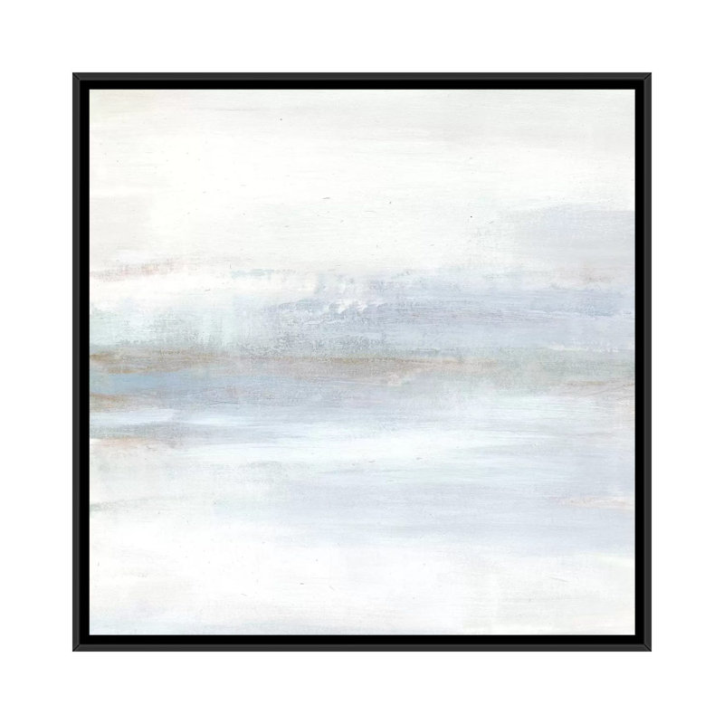 « cape horizon i », impression sur toile, H 18 po x l 18 po x P 1,5 po, Toile avec cadre noir, Pas de tapis
