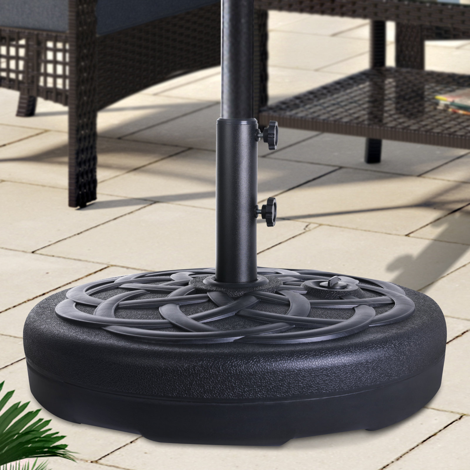 Arlmont & Co. Rhori Plastic Free Standing Umbrella Base & Reviews | Wayfair