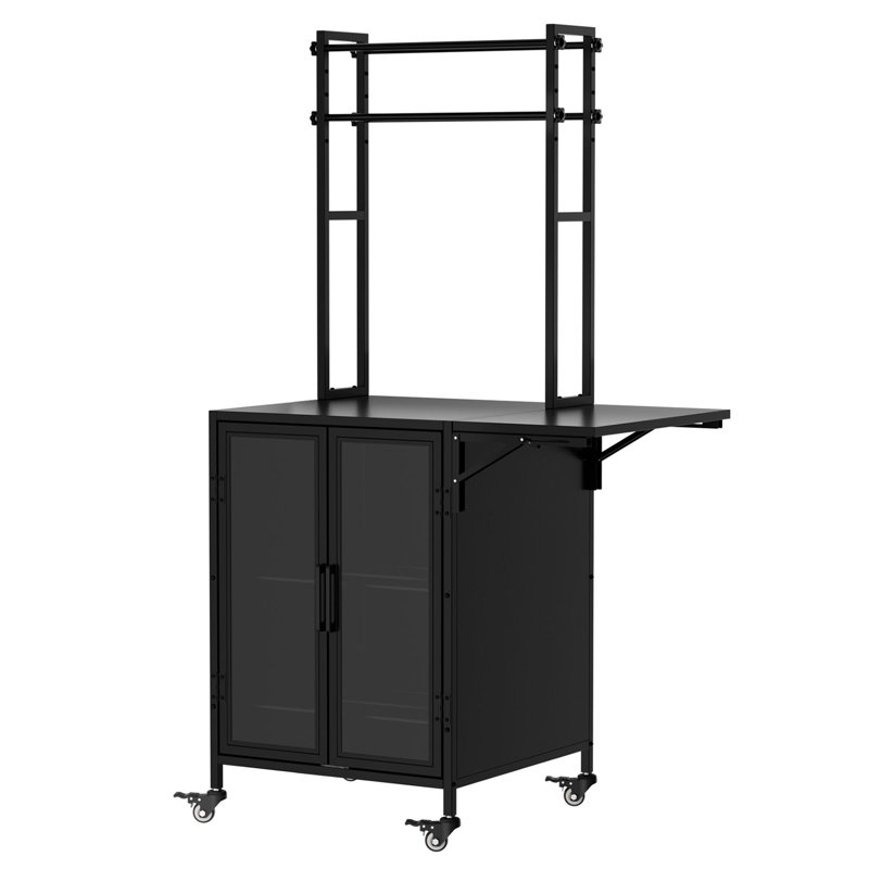 Station de travail robuste pour imprimante 3D, grand support métallique avec cadre amortisseur, courroie de machine fermée avec 4 pieds plats réglables et 4 roues universelles.