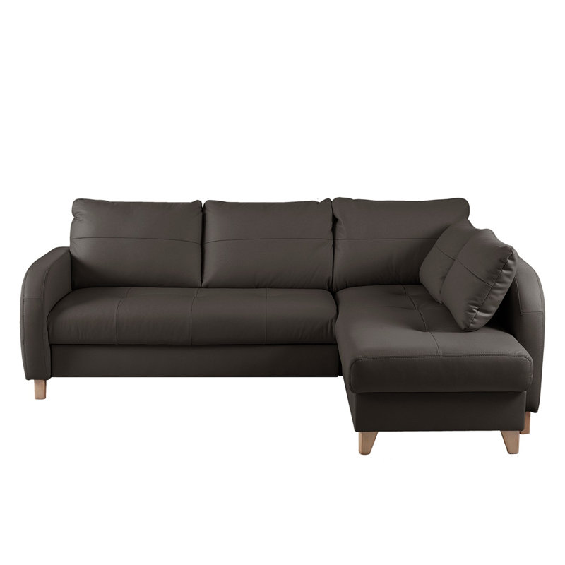 Roger Leather Corner Sofa, Right Hand Facing, Brown