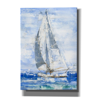 Breakwater Bay 'Blue Sails' by Ethan Harper Canvas Wall Art