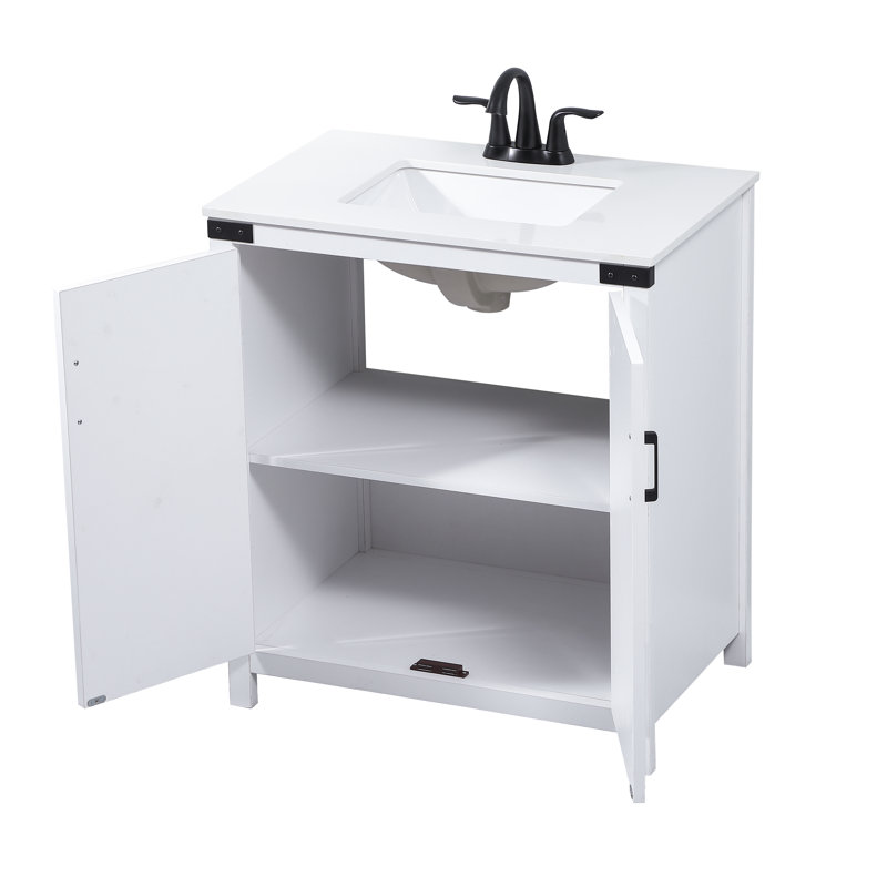 Ensemble de meuble-lavabo simple 30 po Slayton, Blanc