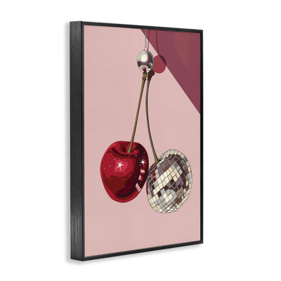 Giclée encadrée de cerises éblouissantes disco, design par LSR Design Studio