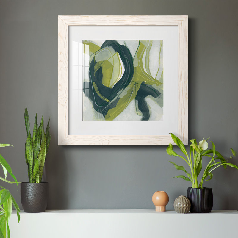 Verdigris Motion IV - reproduction encadrée de qualité supérieure - prête à être accrochée, H 35,5 po x l 35,5 po x P 1,5 po
