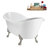 71" Streamline Clawfoot Tub,Tray,Drain and Clawfeet-101628941-102360906