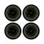 Christmas Berries Vegan Leather Round Coasters-1725225289
