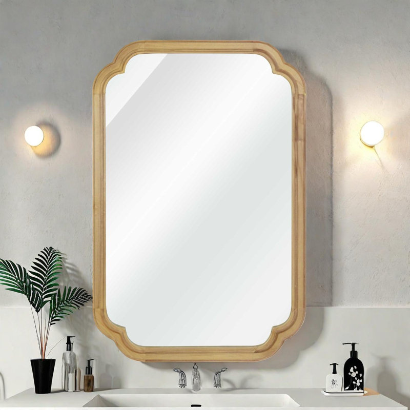 Miroir décoratif 20 "x 30", Bois naturel