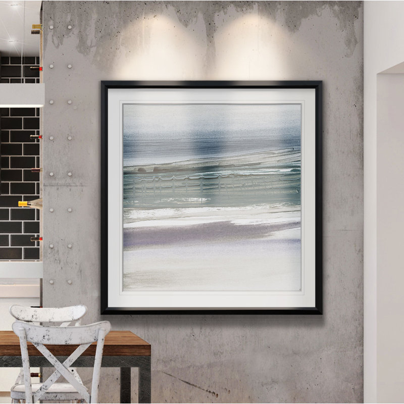 " Sahara II ", 16" H x 16" W x 1.5" D, Black Framed