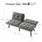 63"W Velvet Upholstered Reclining Futon Sofa Bed with Adjustable Split Backrests-1977320677