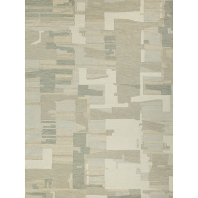 Sarezzo Hand Tufted New Zealand Wool Silver/Ivory Area Rug