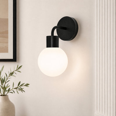 Applique murale sans outils, applique murale rechargeable, éclairage chaud noir mat Poplight