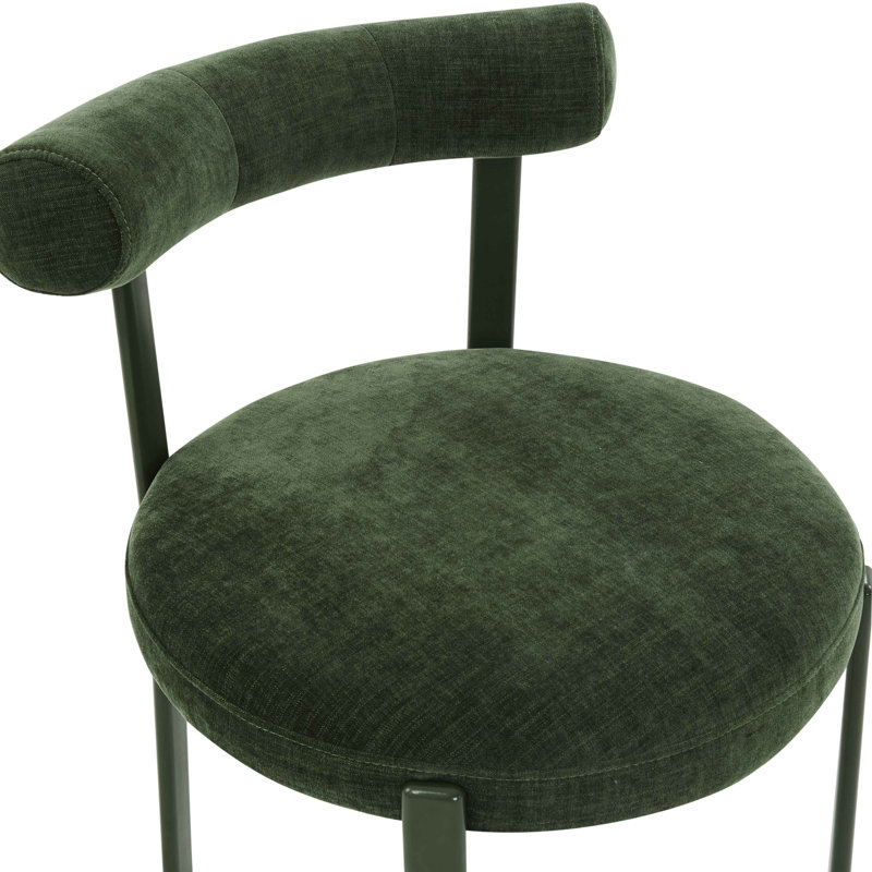 Chaise d'appoint Malena Chenille, Vert forêt