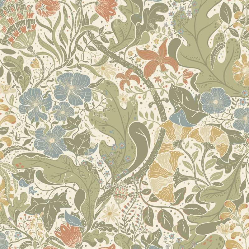 Hjarterum 10.05m x 53cm Wallpaper Roll, Beige