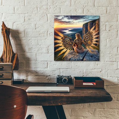 «Ready For Flight» par Rey Klimt, art mural en verre acrylique, 24 po x 24 po