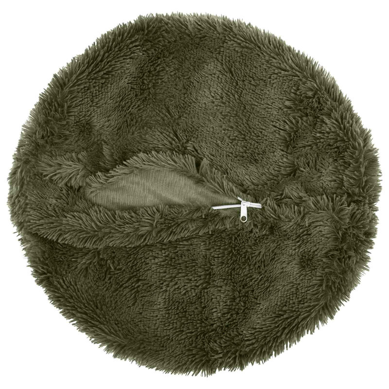 Light Green Cushion Cover, Round 50cm, Green