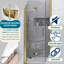 30 po X P 72 po Porte de douche semi-sans cadre H H