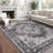 Oriental Machine Washable Area Rugs for Living Room Non-Slip Low Pile Distressed Carpet with Rubber Backing for Bedroom Dining Room Nursey-32360274