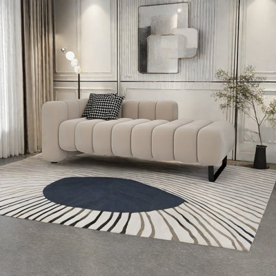 Banc rembourré en tissu