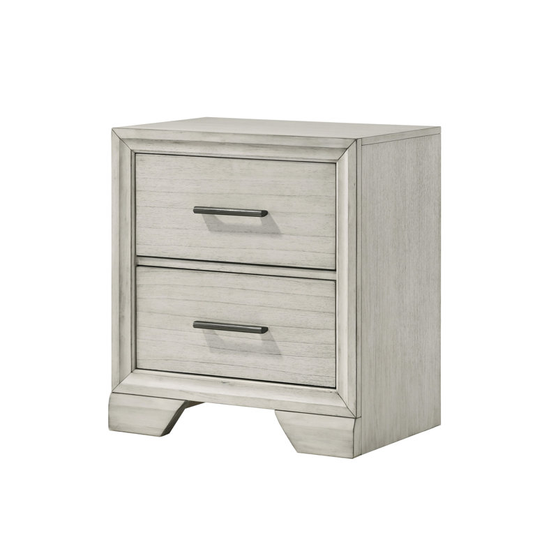 1 table de chevet avec deux tiroirs de rangement