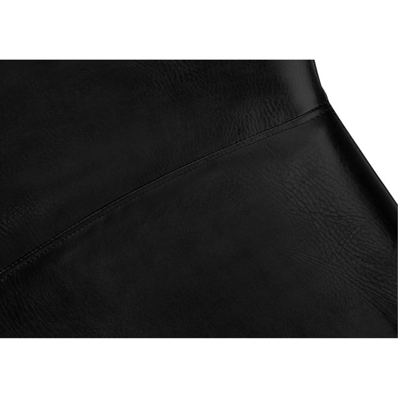 Chaise de bureau en similicuir noir pour hauteur de bureau debout et barre de travail avec cadre en métal