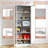Metal Kitchen Pantry Cabinet - 72" Tall Storage With 5 Adjustable Shelves