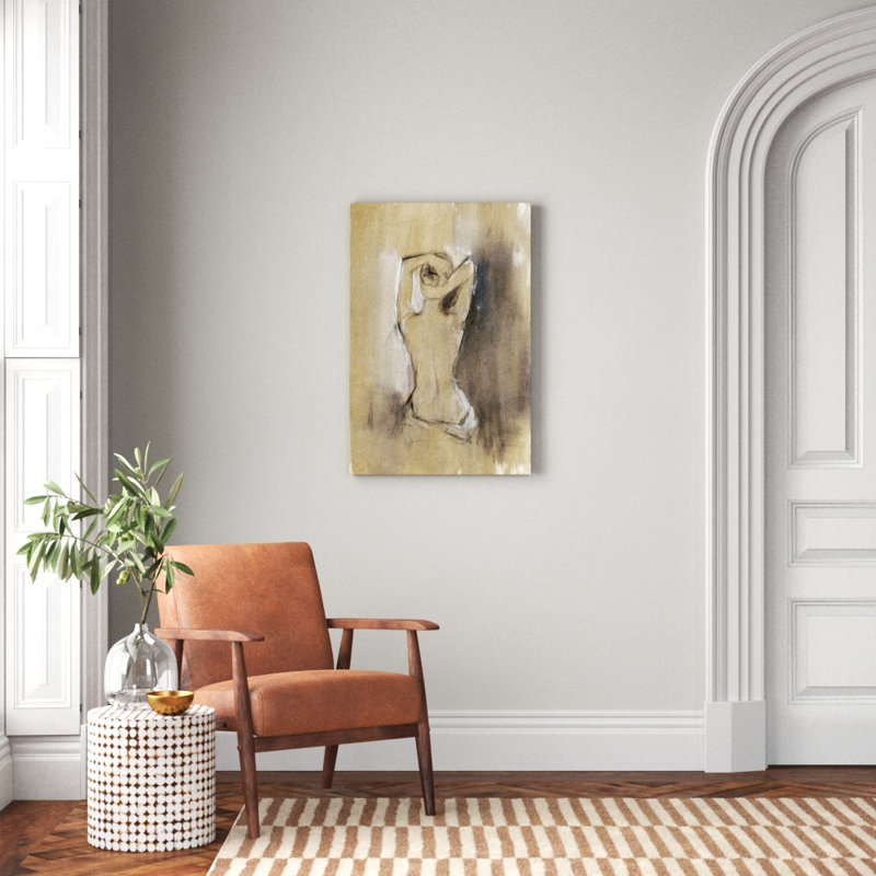 Contemporary Draped Figure I - Painting, 91cm H x 61cm W, Wrapped Canvas