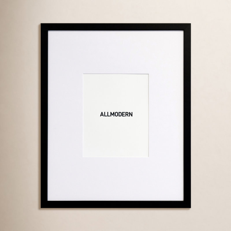 Capullo Wood Matte Picture Frame with Mat, 24" x 30", Black, 30" x 40"