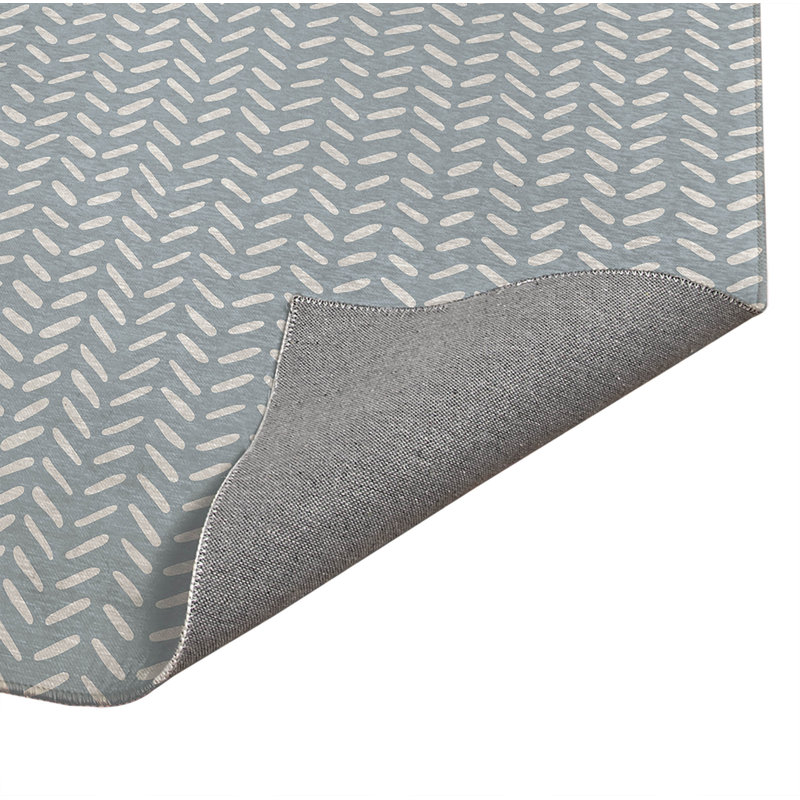 Tapis de bureau léger Dream Splat, L 6 pi x L 4 pi, Bleu ardoise