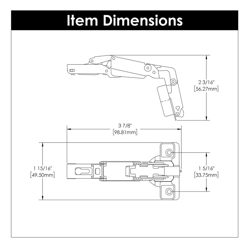  Charnières à fermeture automatique dissimulées à recouvrement complet sans cadre - charnières de porte d'armoire , 2